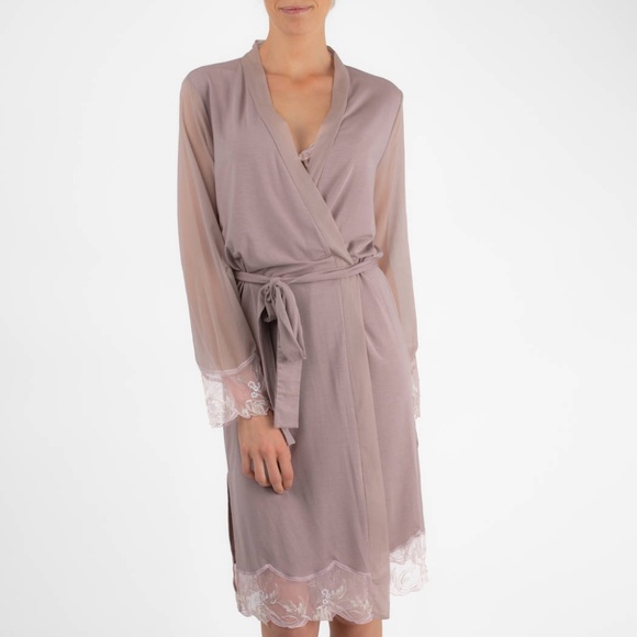 LISE CHARMEL Frission Vegetal Robe and Chemise Set M - Picture 3 of 14